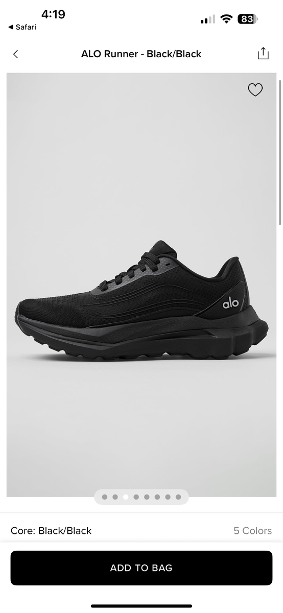 alo runner black/black | eBay