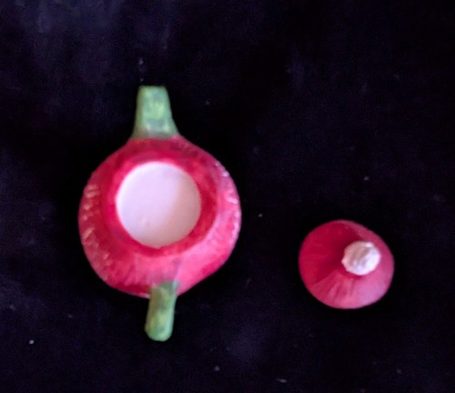 Mini figura tetera vintage - rábano o cebolla roja - Imagen 6 de 6