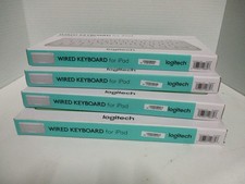 4x NEW Logitech 920-006341 Wired Keyboard With Lightning Connector for iPad