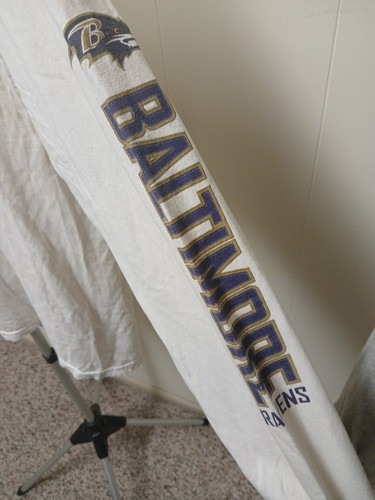 NFL Team Apparel Baltimore Ravens Grey& White Long Sleeve Shirts Sz L X2!! - Picture 9 of 14