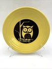 Fiesta Whoo Owl Luncheon Plate in Sunflower Fiestaware Halloween Yellow Lunch