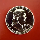 USA, 1963-P Franklin Silver Half Dollar, Proof, 50c Coin