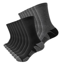 JOYN E 8 Pairs Mens Athletic Crew Socks Cushion Running Work Breathable Out