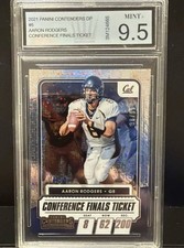 #6 Aaron Rodgers 2021 Panini Draft Picks - Conference Finals Ticket 9.5 #/99