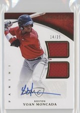 2015 Panini Immaculate Dual Materials /25 Yoan Moncada #9 Auto 9bg