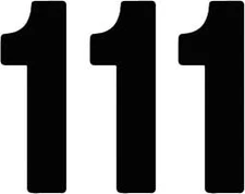 Factory Effex Pro Numbers 7in. - No. 1 - Black - 02-4341