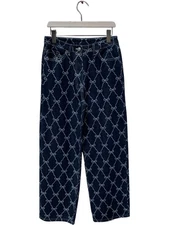 Patterned Bow Design Jeans Mid Rise Cropped Style Size 10 1 PVT001