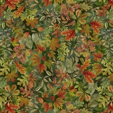 Michael Miller - Flower Fairies Of The Autumn - Fairy Leaves - Dark Green, BTY