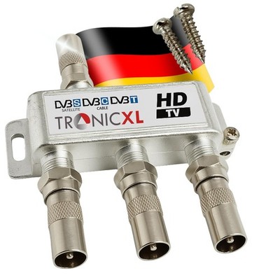 3fach BK breitband Verteiler TV Kabel Antennenverteiler Kabelfernseh Splitter