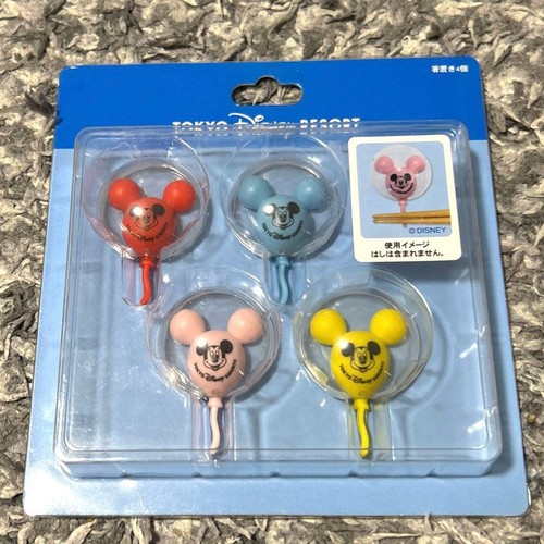 Mickey Balloon Chopstick Rest Set of 4 Tokyo Disney Resort 5cm (2021)