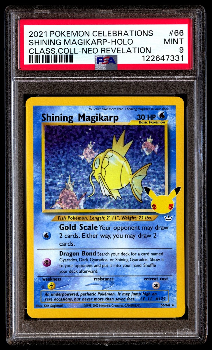 PSA 9 Shining Magikarp Holo 66 Pokemon Celebrations Classic