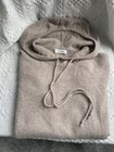Lily Silk Women’s 100% Cashmere Pullover Hoodie, Small, Warm Taupe~Worn Once!
