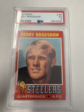1971 TOPPS TERRY BRADSHAW ROOKIE CARD PSA EX 5