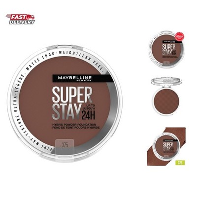 Super Stay Up to 24HR Hybrid Powder-Foundation, Medium-to-Full Coverage Makeu...