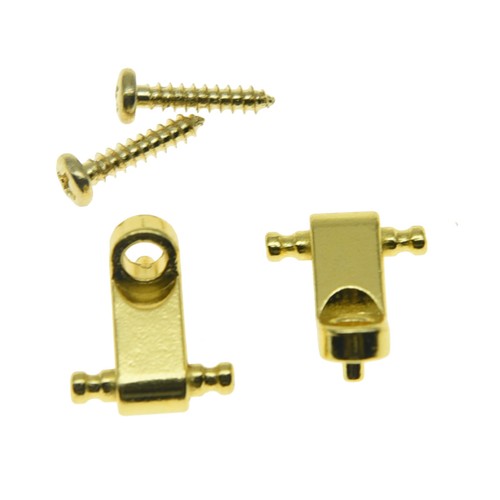 Set of 2 Gold Guitar String Tree Retainer Guide for Fender American Strat Tele - Picture 4 of 6