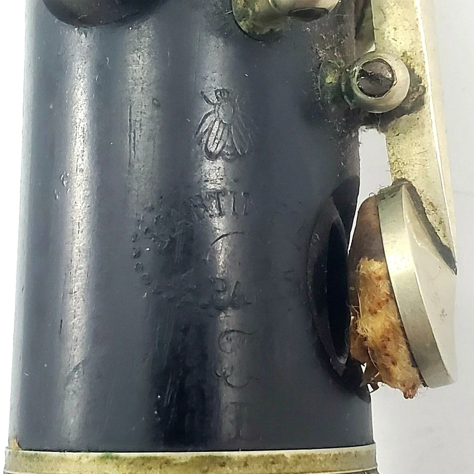 古董 Martin Fres Paris "E" 学生单簧管用于修复带原装盒 — 第 4/4 张图片