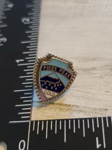 Vintage Schild Pikes Peak Colorado Krawatte Hut Revers Clutch hinten Pin mp