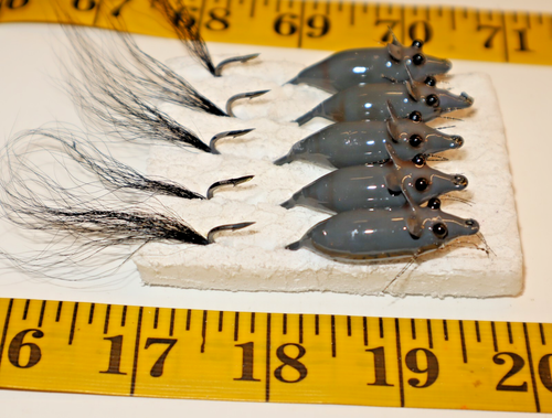 5 B-17 Mouse Fly Rod Fishing Lures, Lot #37