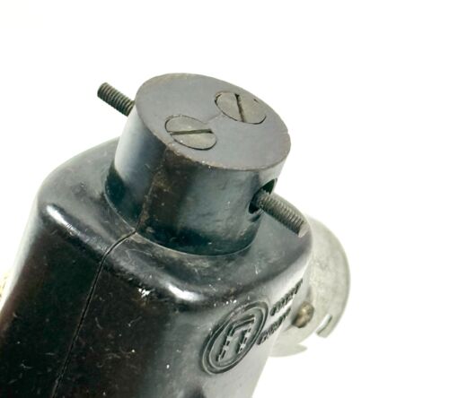 Vintage 1940s Bakelite Electric Double Light Bulb Adapter Retro Upcycle Fitting - Foto 17 di 17
