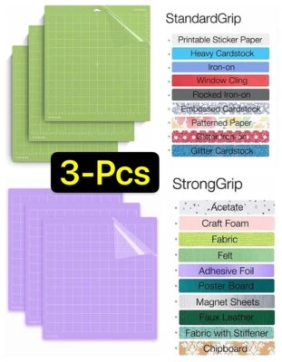 Nicapa Cutting Mat for Silhouette Cameo Vinyl Crafting Variety Adhesive Grid 12"