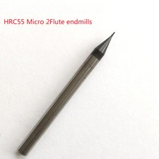 0.1MM Diameter micro end mill 2 flute HRC55 Tungsten Carbide Flat milling cutter