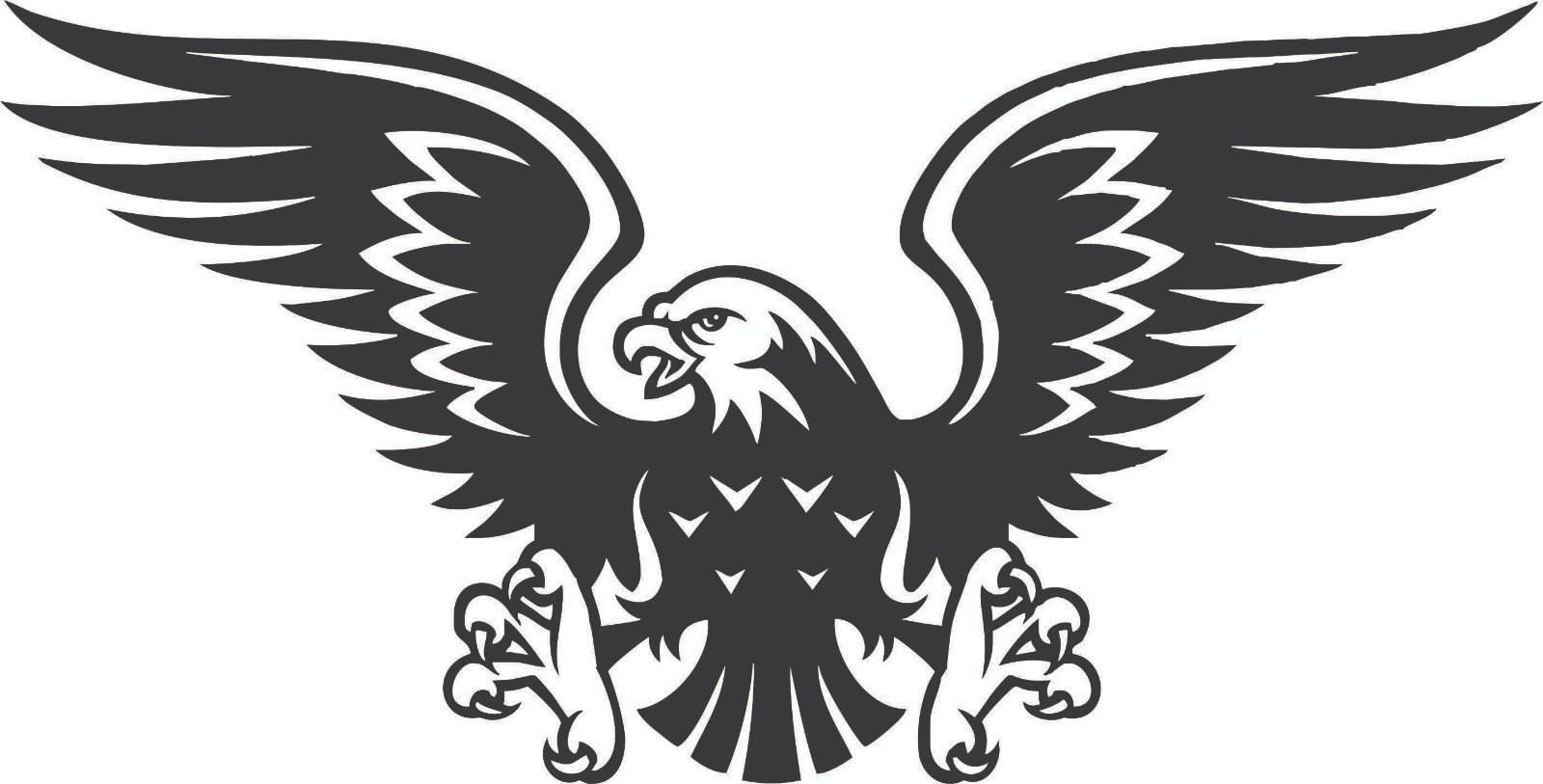  EAGLE HOOD GRAPHIC VINYL GRAPHIC DECAL #5  26" X 13"