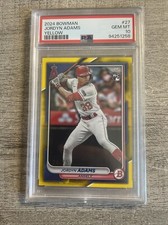 2024 Bowman Jordyn Adams Rookie RC Yellow #’d /75 - PSA 10