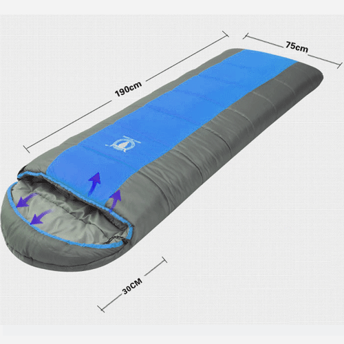 Outdoor Camping Envelope Sleeping Bag Thermal Tent Hiking Winter Single -15°C Bl - Picture 8 of 9