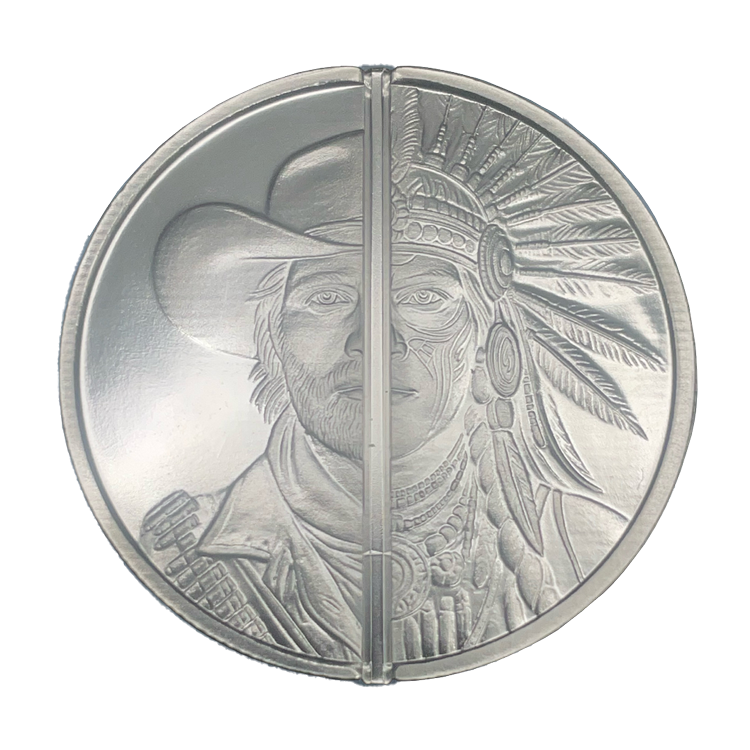 Divisible Silver Western Warrior Round 1 Troy ounce oz (31.1g