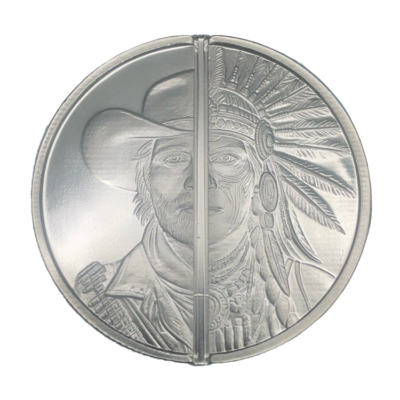 Divisible Silver Western Warrior Round 1 Troy oz (31.1g) .999