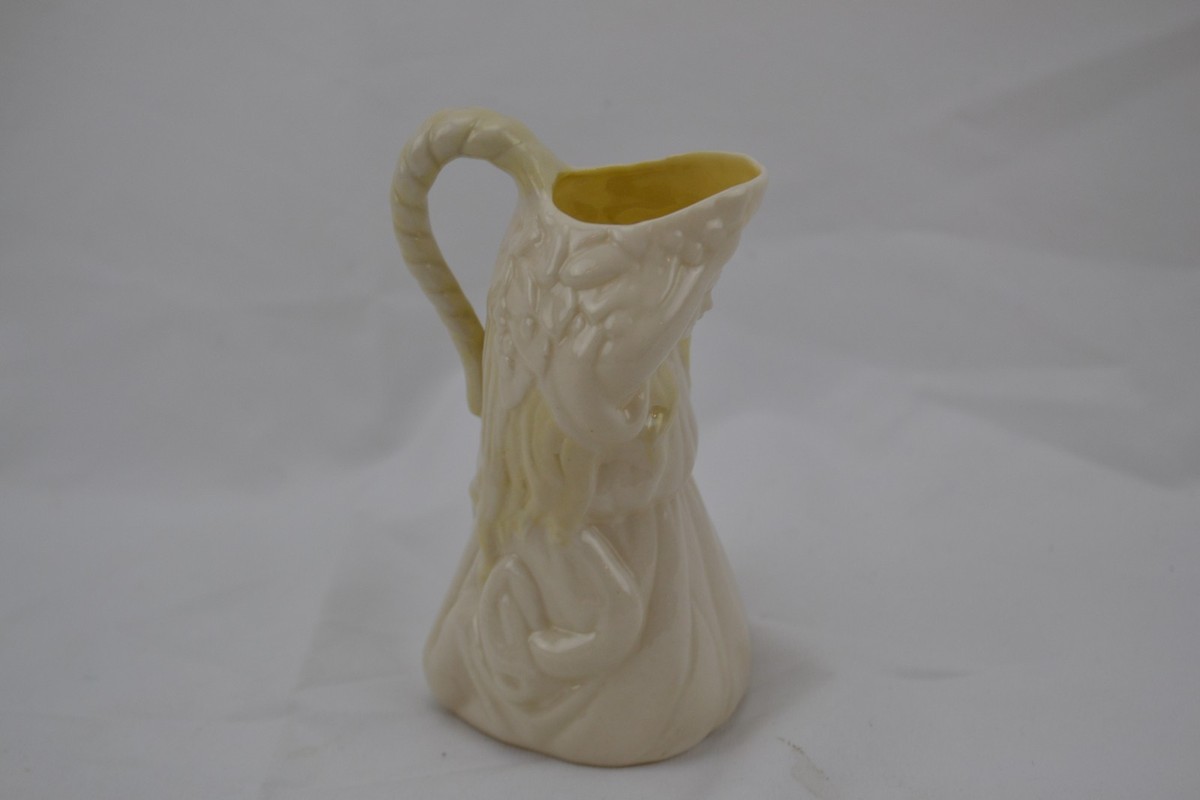 ★DE MERIEL★ Betty PetitSilver BETTYPETIT Belleek 1st Green Mark Creamer Girl Maiden Girl Numph 1940