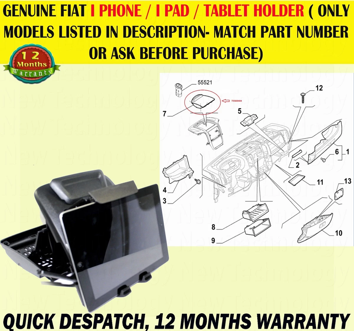Oem fiat ducato tablet cheap holder