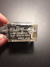 Coil 24vdc Contact 1/10HP 120V AC MAX, 3A R 120V AC Max, 30 VDC Max