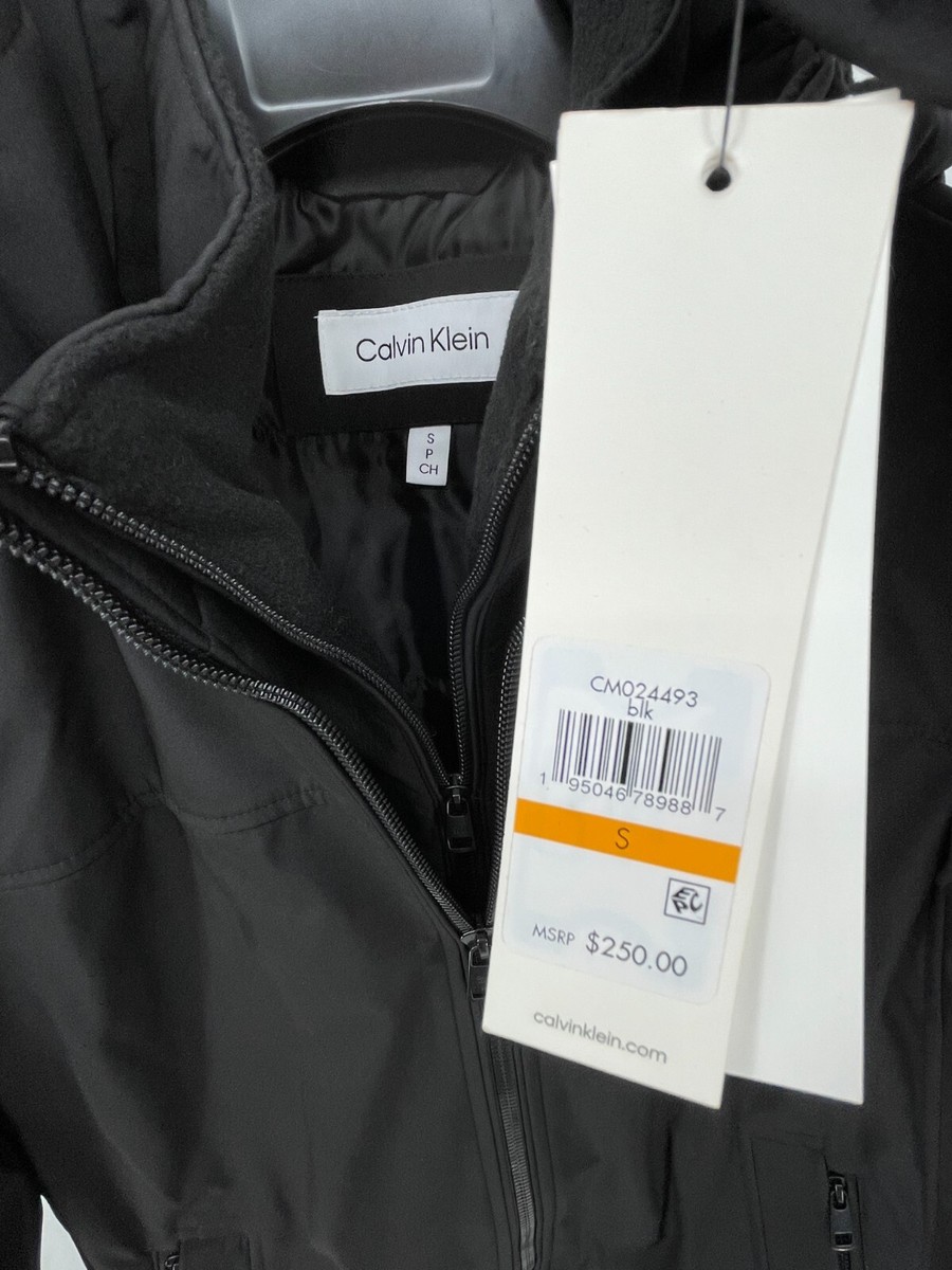 Calvin Klein Mens Infinite Stretch Jacket S Black Hood Calvin Klein Mens Infinite Stretch Jacket S Black Hood