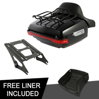 King Trunk Pad Mount+Tail Light Fit For Harley Tour-Pak Road King Glide 14-23 18