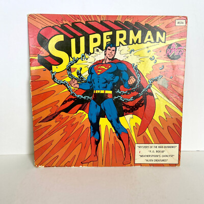 Vintage 1975 Superman Vinyl Record Power Records 8156 ''Alien Creatures'' VG