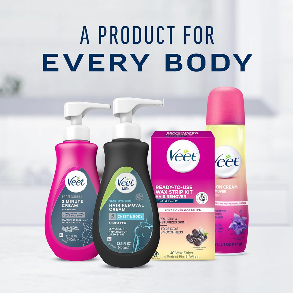 Hair Removal Cream for Men, 5 Min Sensitive Skin, Hair Removal Gel for