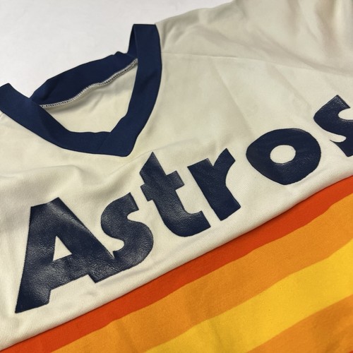 Houston Astros Vintage Authentic Jersey 70s 80s Medalist Sand Knit YOUTH - Picture 9 of 11