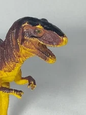 Tyrannosaurus Rex Dinosaur Plastic Figure Toy 4" Plum Purple/Yellow Prehistoric 