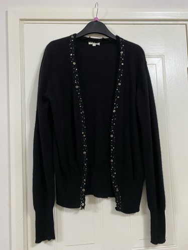 Pashma Cashmere Cardigan Black Size 12