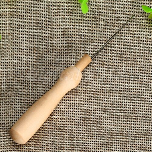 Aguja de fieltro soporte de mango de madera con aguja gratis hágalo usted mismo fibra herramienta artesanal giratoria - Imagen 2 de 12