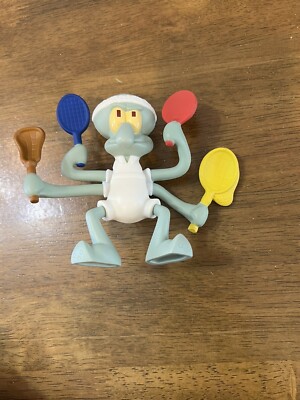 Spongebob Squarepants 2012 4'' Squidward Tentacles Plays Tennis Figure BY Viacom