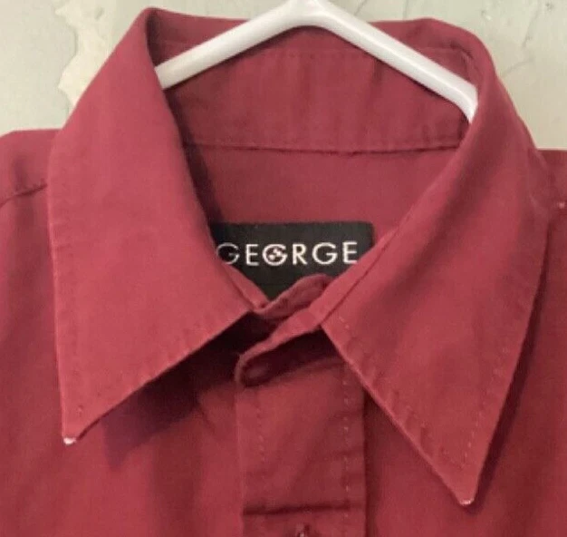 Camisa de vestir de manga larga lisa con cuello George XS 4/5 para niños Foto 4 de 4