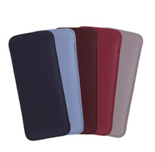 5 Pack Faux Leather Slip In Eyeglass Case For Women, Small Readers Glasses Case