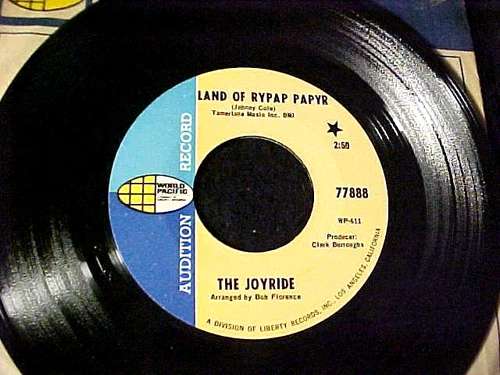 JOYRIDE Land Of Rypap Papyr/His Blues PSYCH SUNSHINE POP PROMO 45 Ex+nm- HEAR