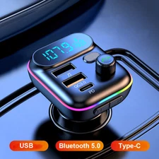 Bluetooth Car Adapter FM Transmitter USB AUX Radio Handsfree MP3 Music Player US