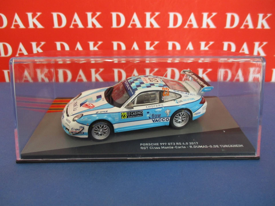 Die cast 1/43 Modellino Auto Porsche 997 GT3 RS 4.0 Rally Monte Carlo R. Dumas - Immagine 4 di 4
