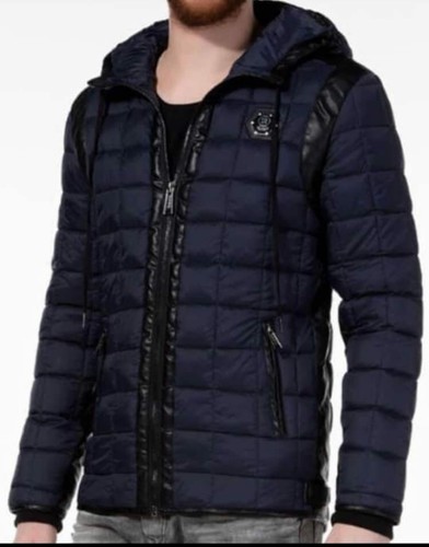 Giubbino Giacca Uomo In Simil Pelle Con Imbottitura Zip Frontale E - Foto 9