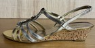 Aigner Sandals Silver & Gold 8.5M Metallic Excellent Condition Original Box — photo 8