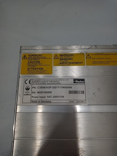 Parker Hannifin Compax3 C3S063V2F12I21T11M00A04 Servo Drive Controller 230V 13A - Picture 6 of 21